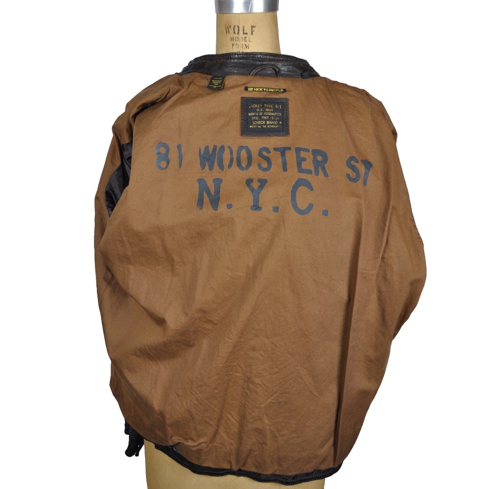 VTG SCOTCH & SODA Brown Bomber Moto Jacket - Picture 12 of 16